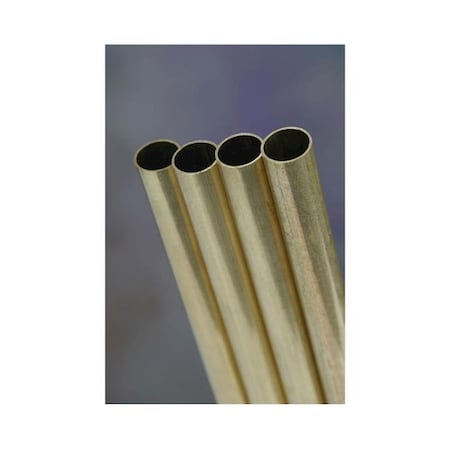 K&S Precision Metals K & S Engineering KPlusS9822 4 mm OD x 0.45 mm Wall Round Brass Tube - 3 Pieces K+S9822